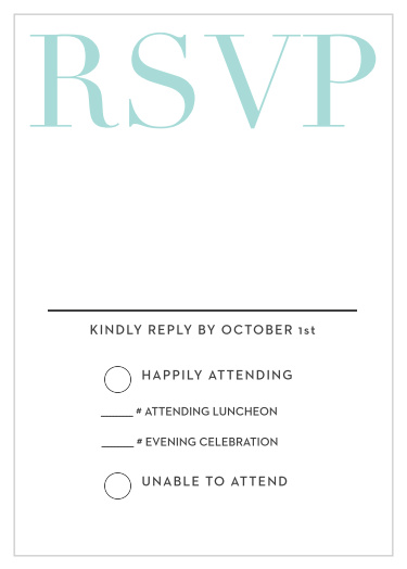 The Formal Type Bar Mitzvah Response Cards are designed to perfectly match and compliment the similarly-named invitation suite. Match the colors and get a headcount for your celebration!