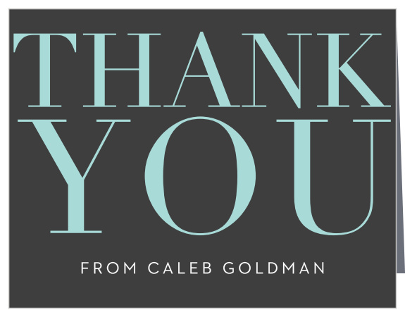 Wrap up your perfect Bar Mitzvah experience with the Formal Type Thank You cards. Express your gratitude to all your family and friends with a personalized Thank You card. Upload your picture and customize it to be your own!