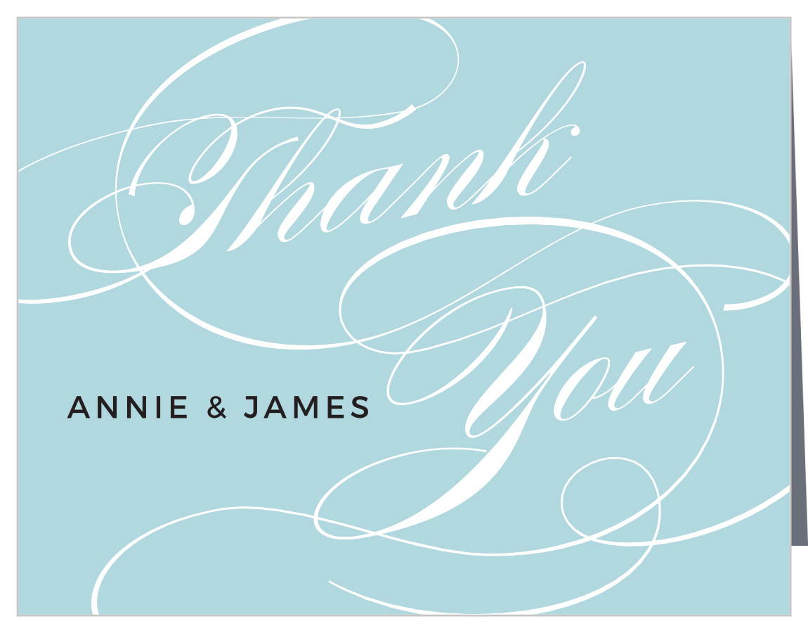 Swirling Simplicity Wedding Thank You Cards