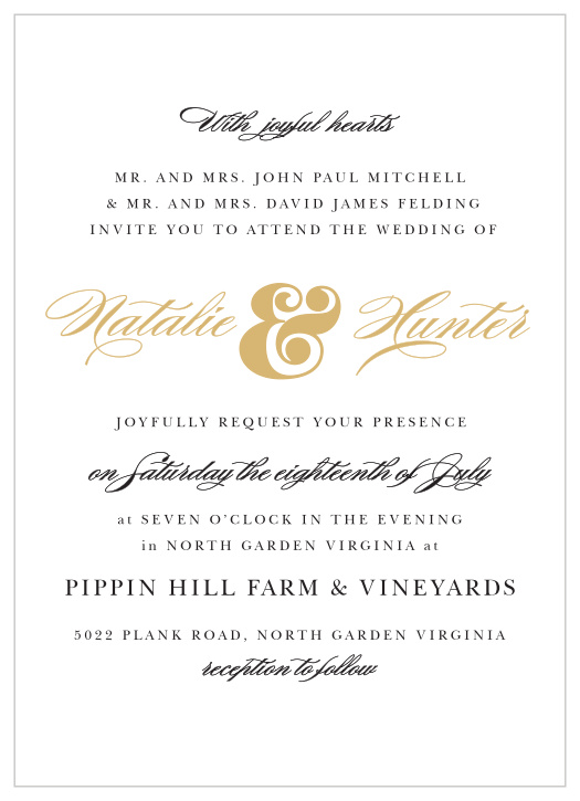 Ampersand Wedding Invitations