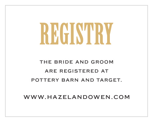 Antique Elegance Registry Cards