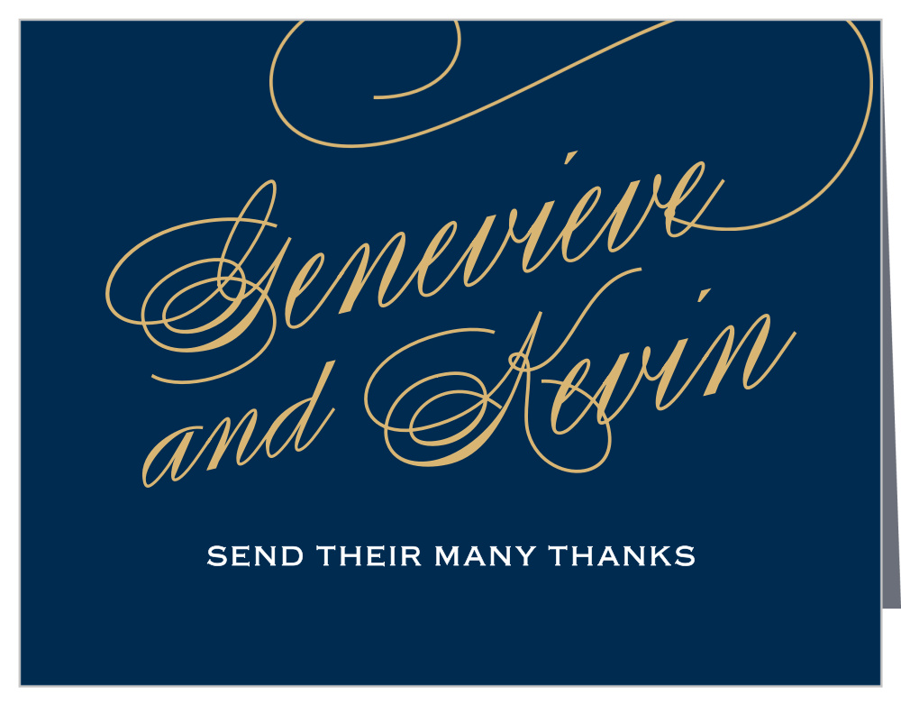 Glamorous Typography Thank You Cards