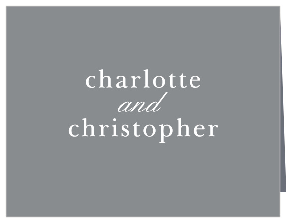 This card includes your name and has the simple elegance you are looking for in your invitation suite and the Sophisticated Typography Thank You Card is the perfect addition. Change the text, font and color to go with your wedding theme.