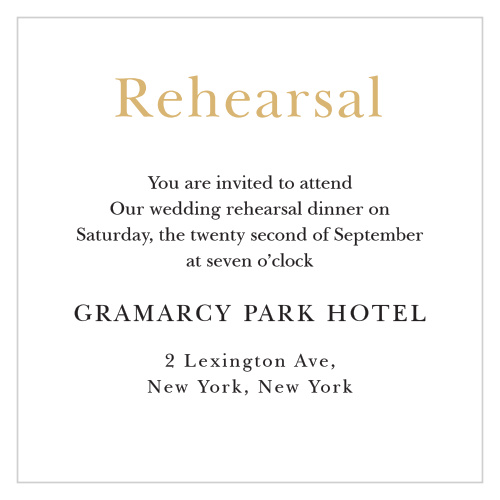 Sophisticated Typography Ceremony Cards