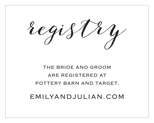 The playful simplicity of the Script Heart Wedding Invitations are what makes these typographic cards so delightful. Add additional details by ordering enclosure cards. Text, colors and fonts are also easily customizable to match your unique event.