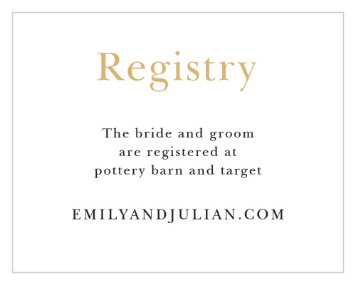 Sophisticated Typography Registry Cards