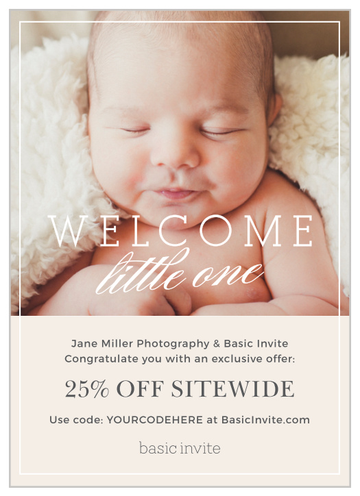 This partner card design includes customizable text and a location for a large photo upload. The back of this card includes our color guide, complete with printed swatches of our current color offerings.
Important
We ask that you do not order more than a 1 month supply to help minimize waste. You can always order more, and they will always arrive within a week.