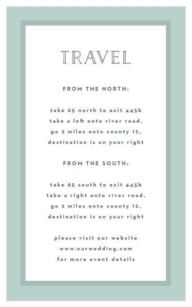 Our Retro Ribbon Direction Cards will make it easy for your guests to find your wedding venue.