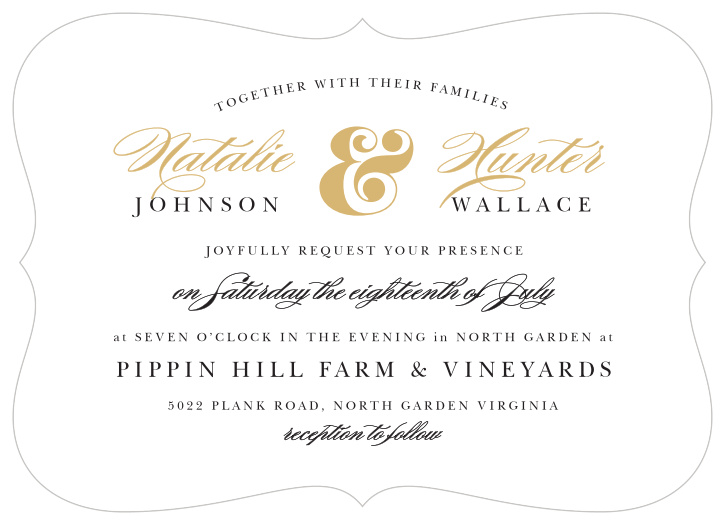 Lively Ampersand Invitations in Blue