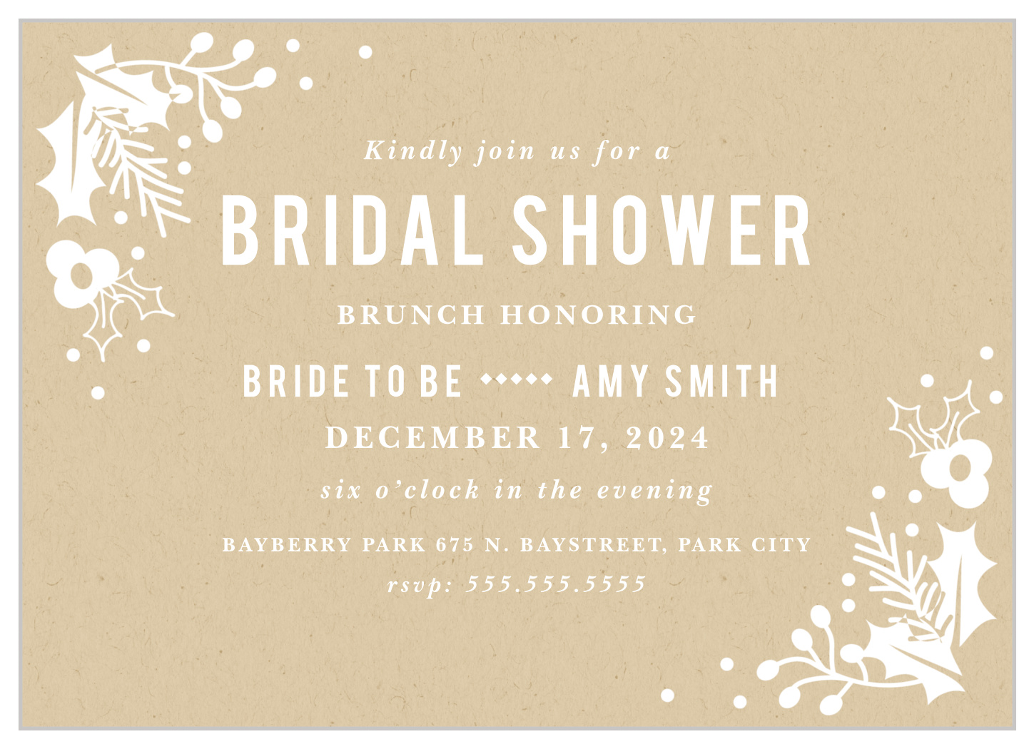 Falling in Love Brunch Bridal Shower Invitations