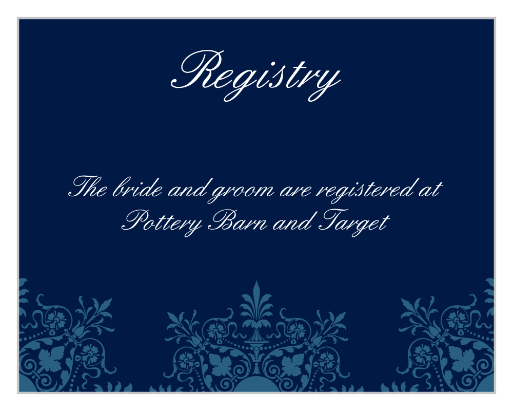 Elegant Spires Registry Cards