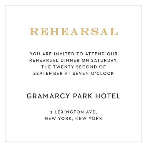 Reminiscent of an old-time train ticket, use this invitation to get your most important friends and family to your ceremony or rehearsal.