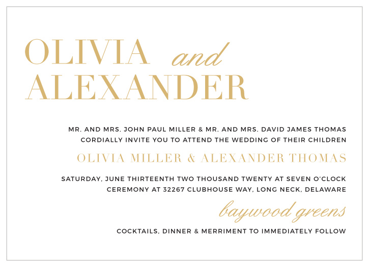 The Typography Foil Wedding Invitations are a beautiful and contemporary way to announce your upcoming event to friends and family.