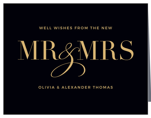 Typography Foil Portrait Wedding Invitations