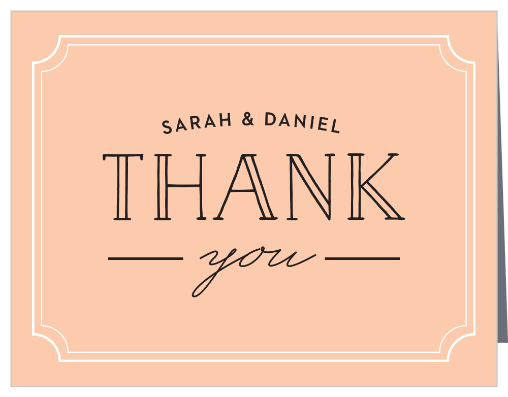 Type Frame Foil Thank You Cards