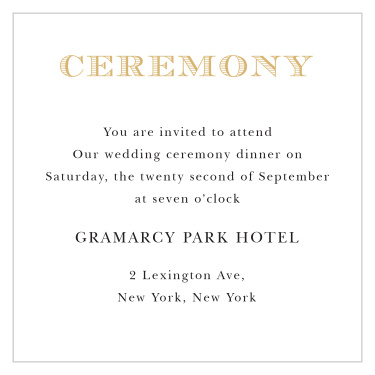 Traditional Sophistication Foil is a high-class and elegant wedding invitation and the enclosure cards gives you the space you need to give your guests all your information. Don’t forget to customize it to your wedding theme!