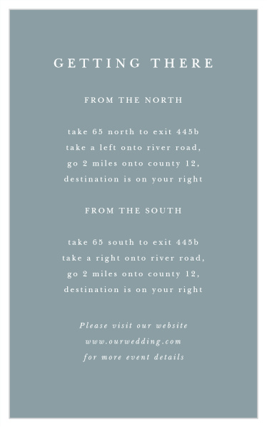 Family and friends will have no issue finding their way to your wedding venue with the help of our Elegant Photo Collage Direction Cards.