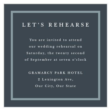 Gather family and friends together the night before your wedding with our Elegant Photo Collage Rehearsal Cards to ensure everything goes smoothly!