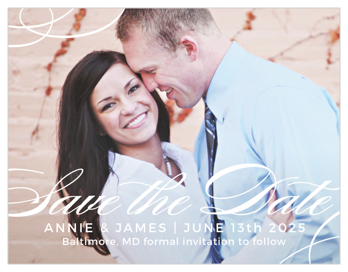 Swirling Simplicity Foil Save the Date Magnets