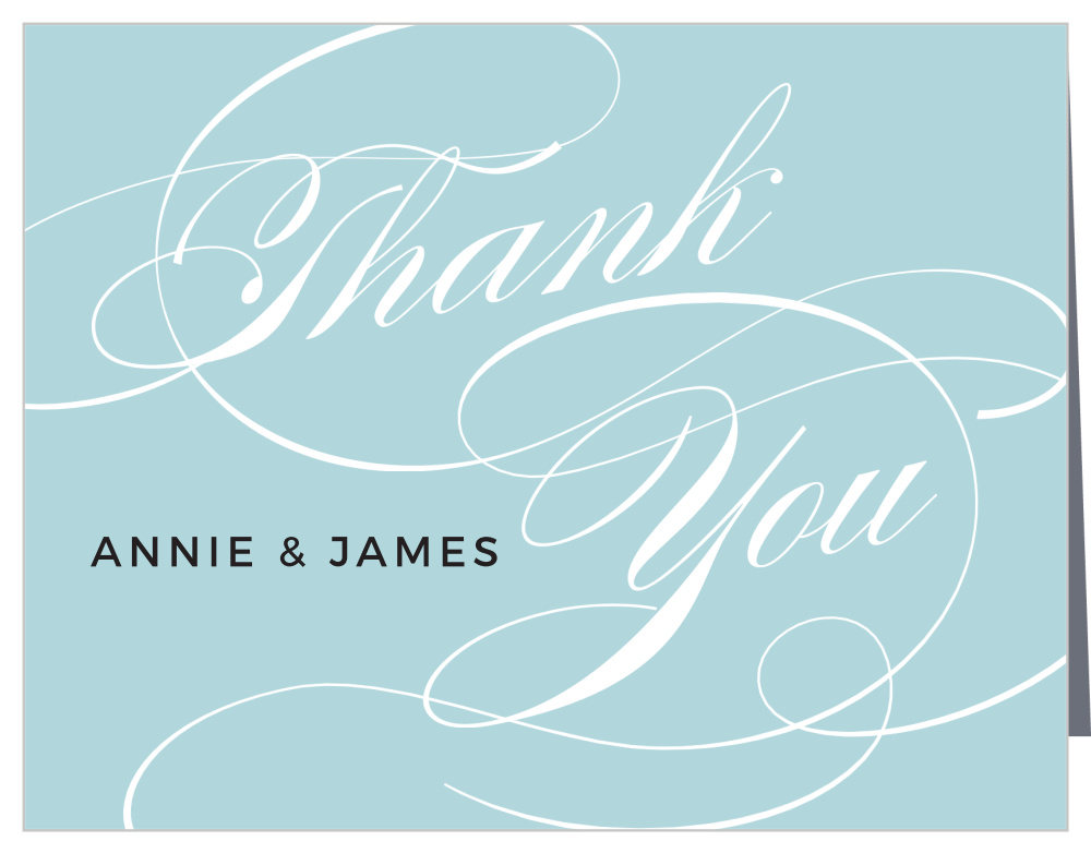 Swirling Simplicity Foil Thank You Cards