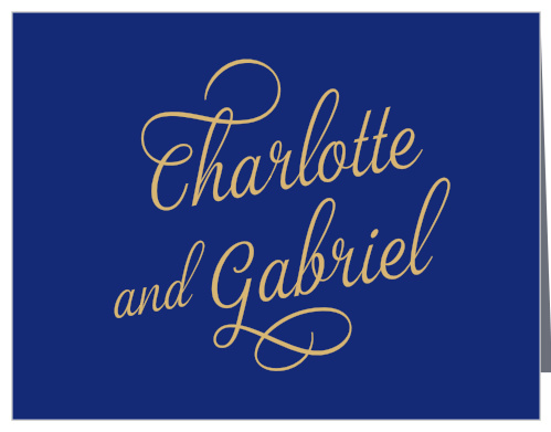 The Script Emblem Foil invitation suite combines beautiful font and a beautiful layout to give your guests the perfect thank you for their support of your big day. Customize it to match your theme.