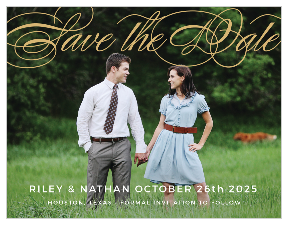 Charmed Monogram Foil Save the Date Cards