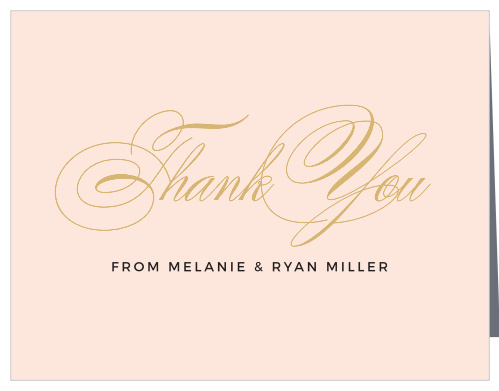 Charmed Monogram Foil Wedding Thank You Cards