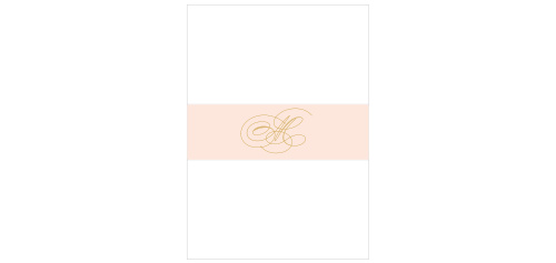 The Charmed Monogram Foil Belly Band is an elegant way to complete your wedding suite. Customize the color and the monogram to show off your new name!