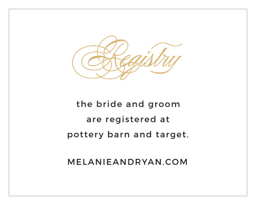 Last but not least, get the Charmed Monogram Foil Registry Cards that are perfectly designed to fit with the rest of the suite.