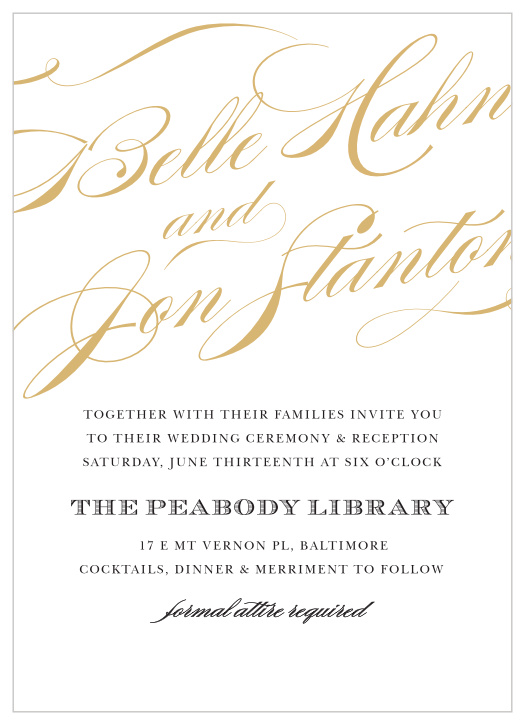 What better way to announce your amour to the world than with the Cheri Foil Wedding Invitations.