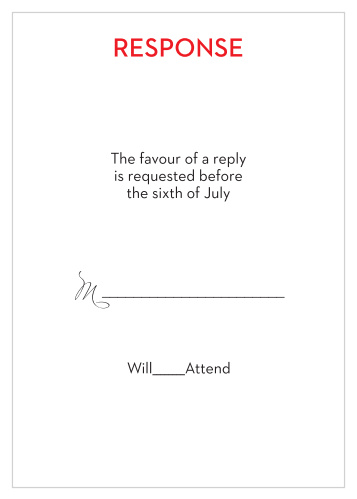 If you are looking for a bold RSVP card to match your unique eye-catching Royal Crown photo wedding invitation, then the Royal Crown RSVP card is the right enclosure card for you.