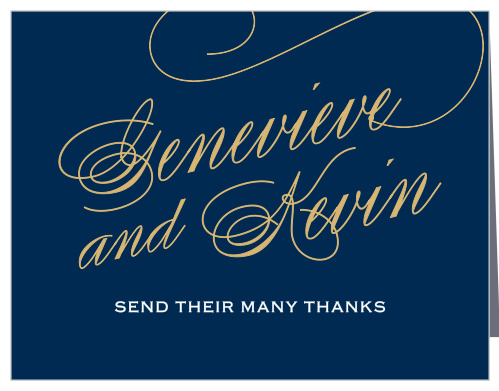 Weddings are such beautiful and unique events, there's no reason they shouldn't be glamorous! Let your guests know how appreciative you are for them by sending them a Glamorous Typography Foil Thank You Card!