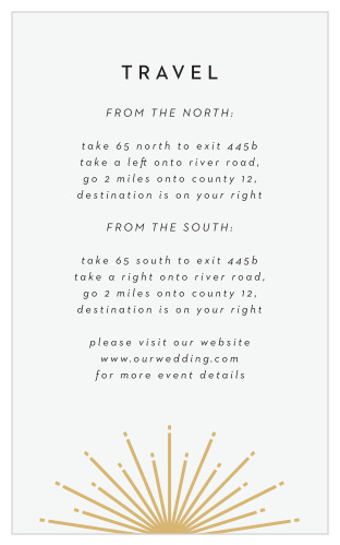Take the stress out of navigating, for your guests, with our lovely Ornamental Badge Direction Cards!