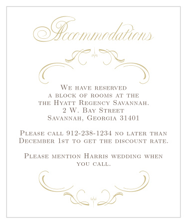 Make things too easy for your guests by providing them with this fully customizable Accommodation card.