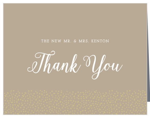 Confetti Dots Foil Wedding Thank You Cards