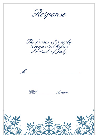 Our Elegant Spires is a beautiful photo RSVP card that exudes country elegance. This fully customizable RSVP card features ornate flourish details, and space for you to provide additional information for your guests.