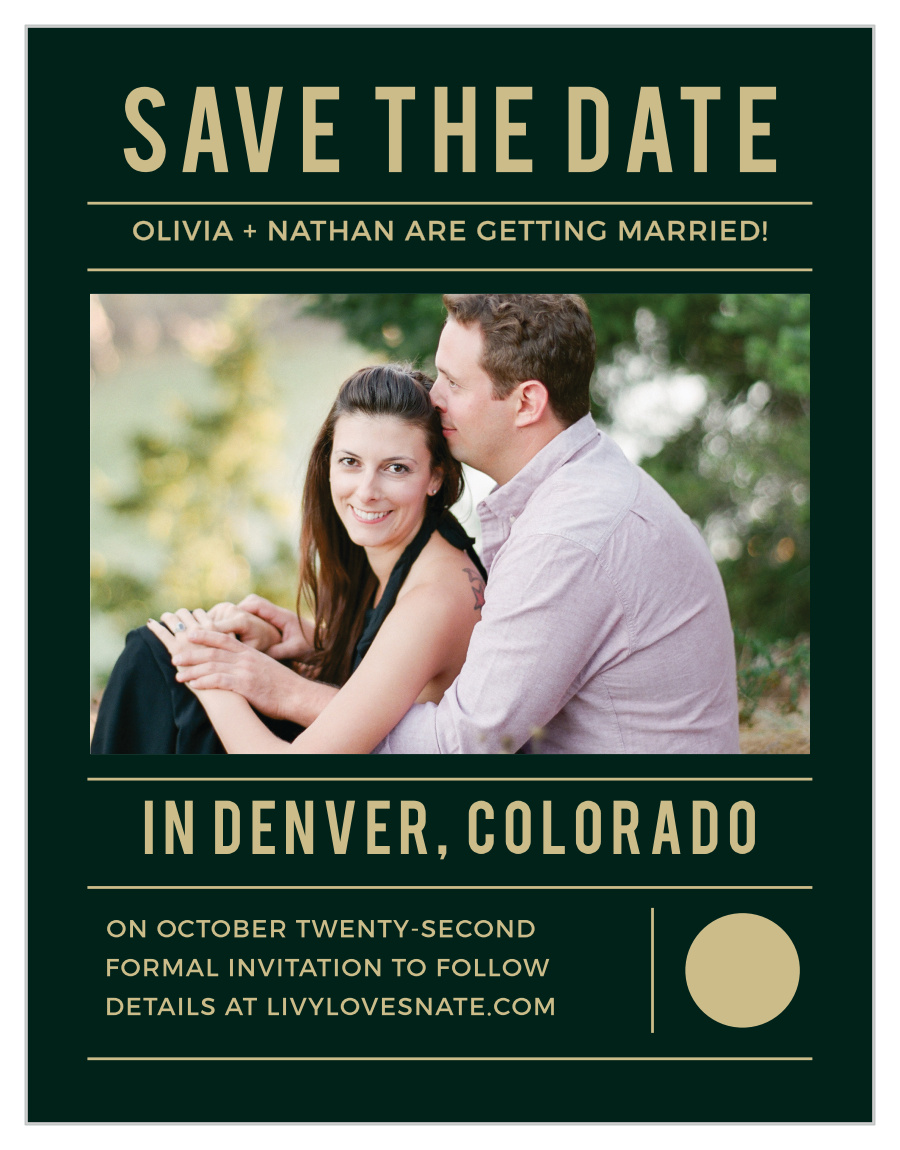 Photo Romance Foil Save-the-Date Cards