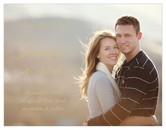 Tell your guests about your big day with the Simple Luxury Foil Save-the-Date Cards. Your guests will appreciate the advanced notice so they can make plans to join in on your wedding day celebrations! This invitation suite is classy and elegant. The Foil touch will make your guests swoon!