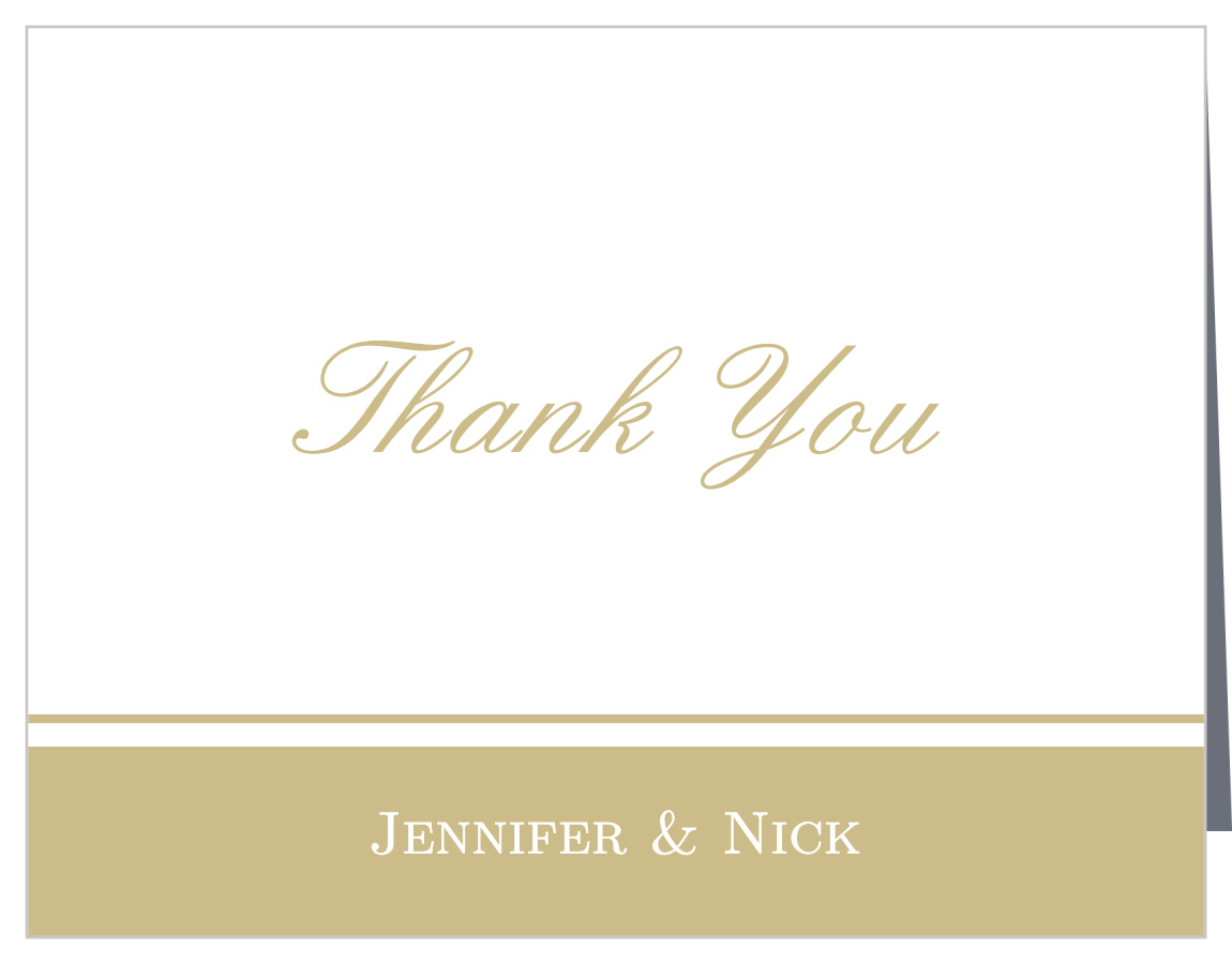 Simple Luxury Foil Wedding Thank You Cards