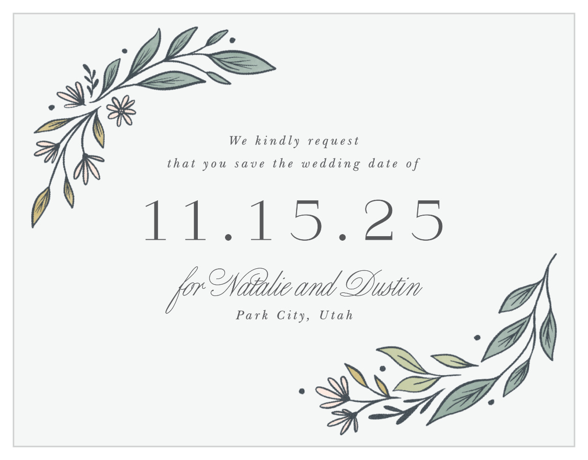 Classic Gerber Daisy Save the Date Cards