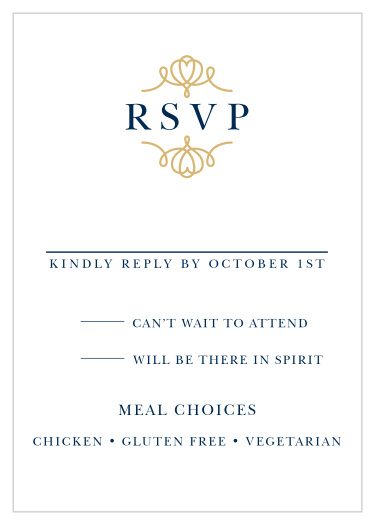 Response cards have seldom, if ever, been classier than the Royal Scrolls Foil Response Cards.