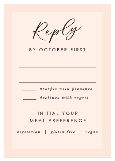 Gather a headcount of every friend and family member that plans on attending your wedding with our Lovely Photo Response Cards.