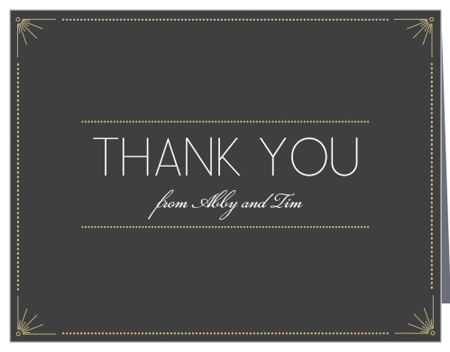 The Stylized Sunbursts Foil Thank You cards are the perfect way to say "thank you" to all those who supported you, whether they were near or far!