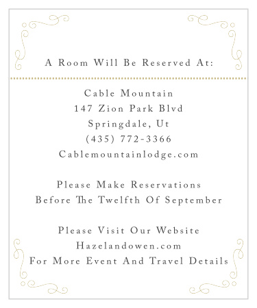 Stylized Sunbursts Foil Accommodation Cards add foil to make your cards pop! This accommodation card design will give your guests all the details they need for hotels and reservations.