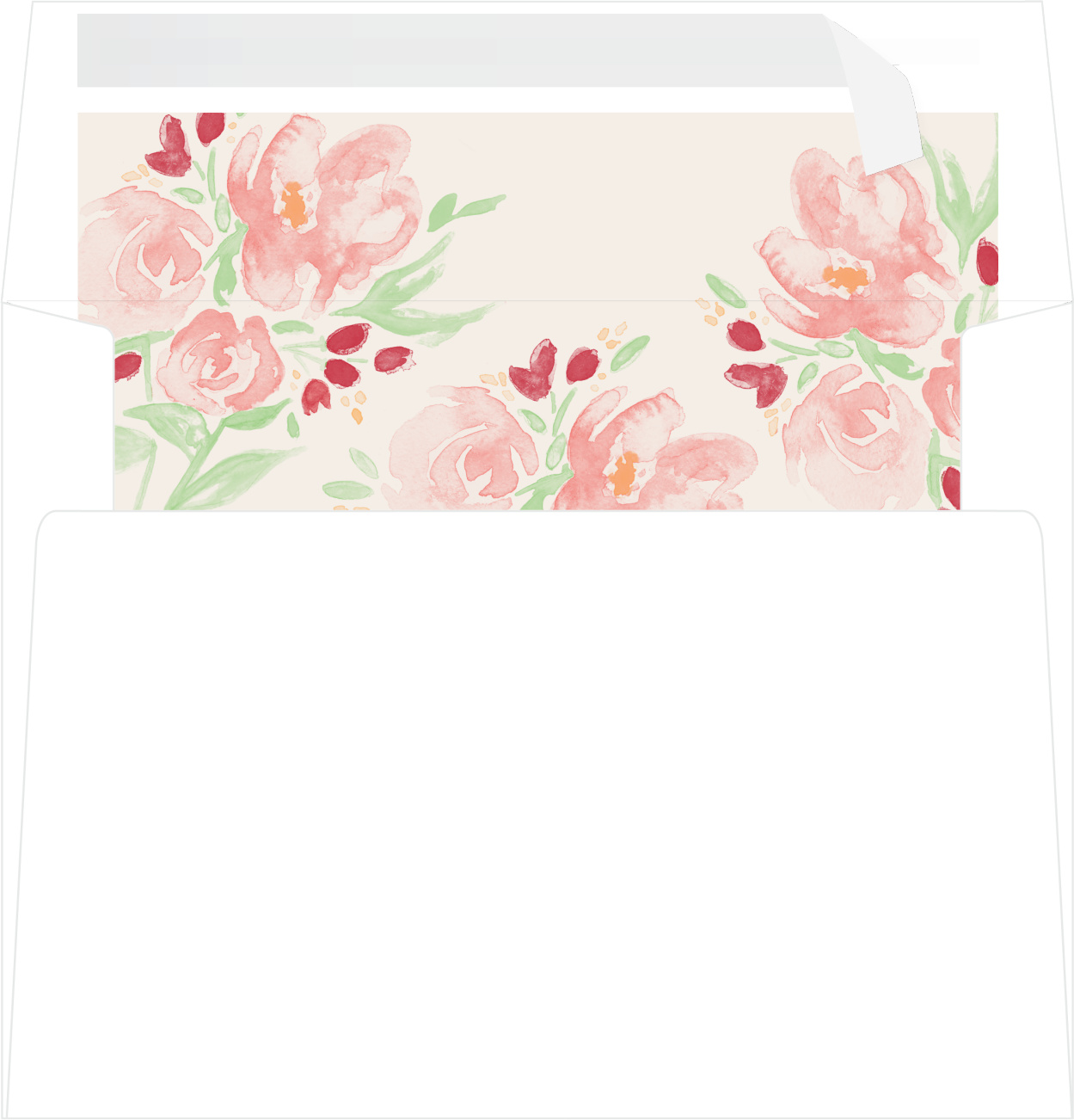 A7 Watercolor Blooms Envelope Liner