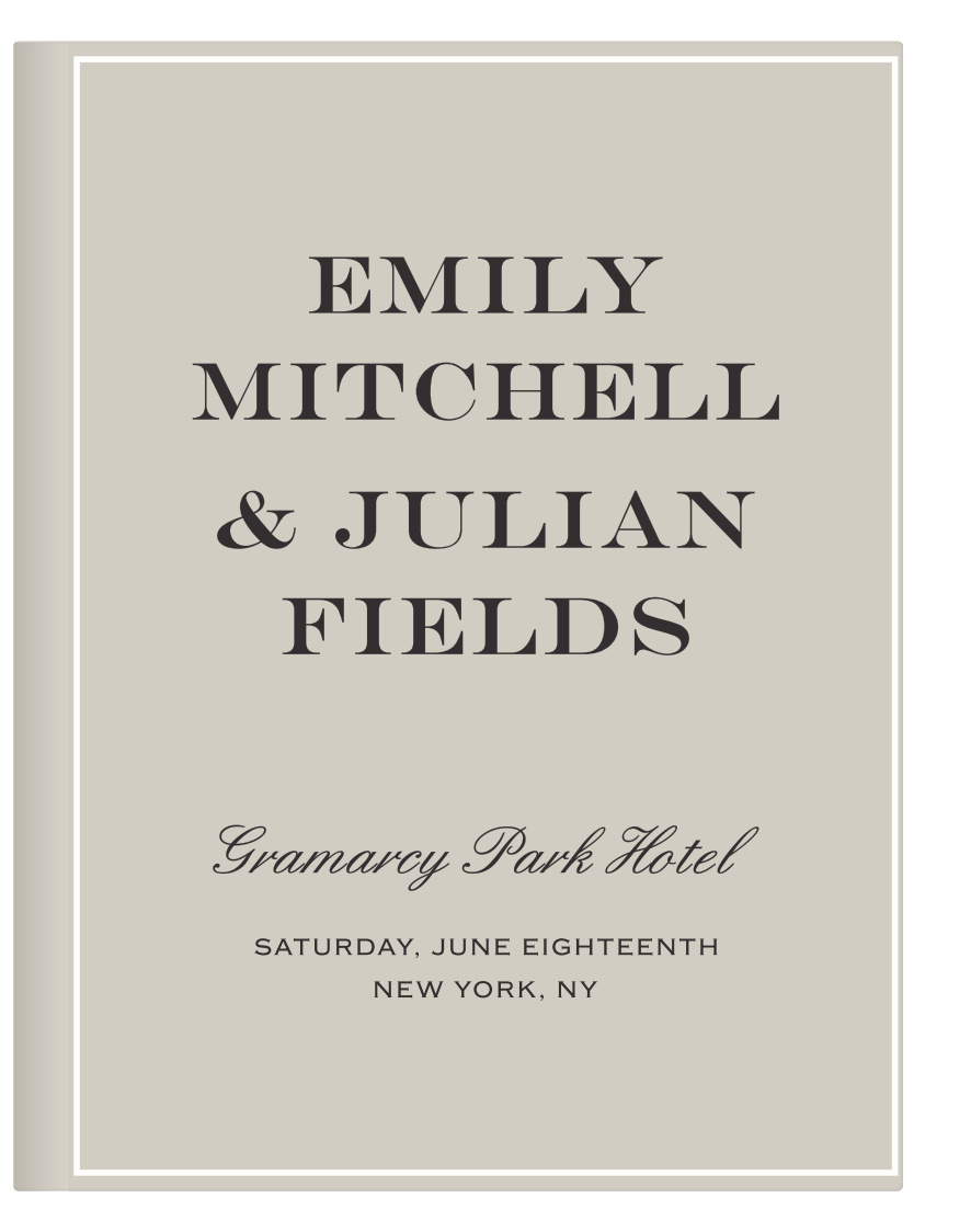 Sometimes the best way to display your name is to simply, classically state it. With the Classic Border Guest Book, you can do just that. The simple colors and fonts look amazing as they are, or they can be changed and customized to match your dream wedding.