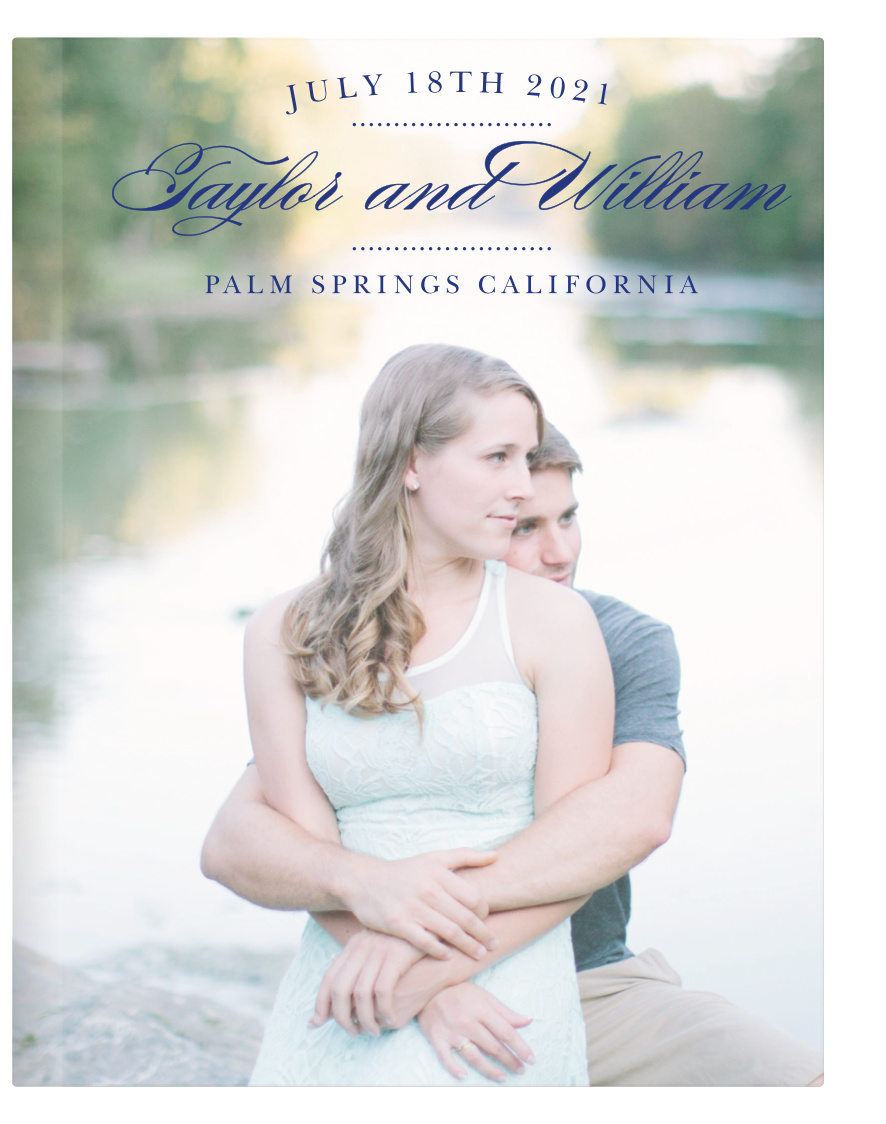 What better way to delight your guests then a photo of you and your significant other at the center of your guest book? Your beautiful photo paired with the clean font will keep things simple yet significant. Your guest book is sure to stand out from the rest!