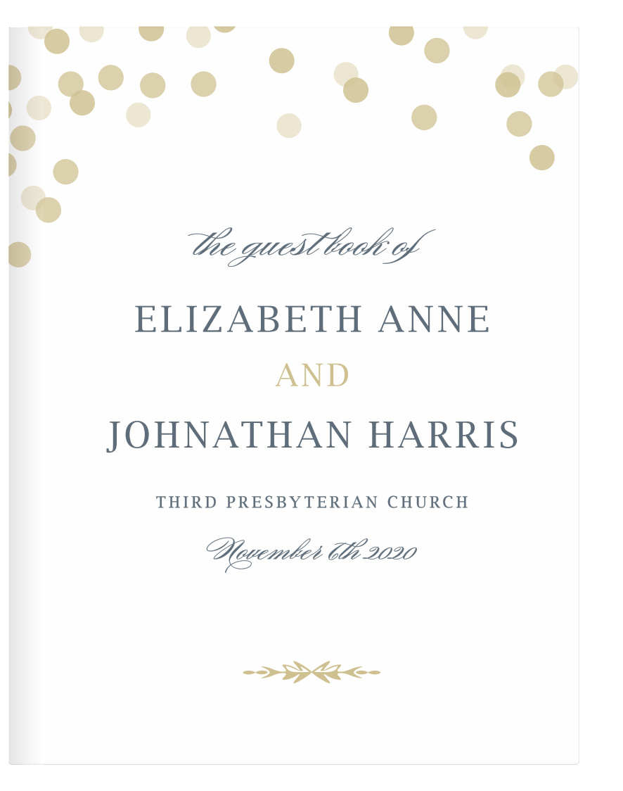 The Glamorous Standard Guest Books are the perfect fit for any spring or summer or winter wedding with the title of the book and new style creating a beautiful typographic layout.