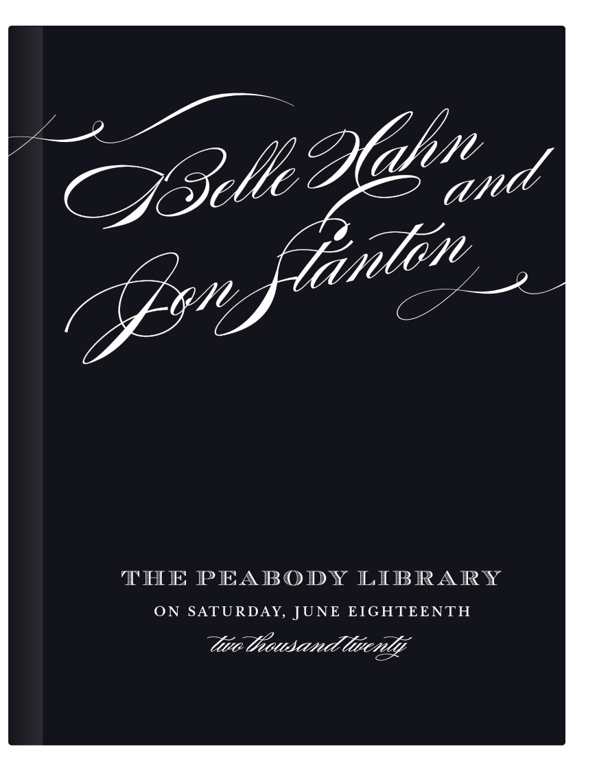 The Cheri Guest Book is a twist on your classic black and white card. Be sure to match it to your wedding theme! Add your photo, change the font, add text, it's up to you! Make it truly customized.