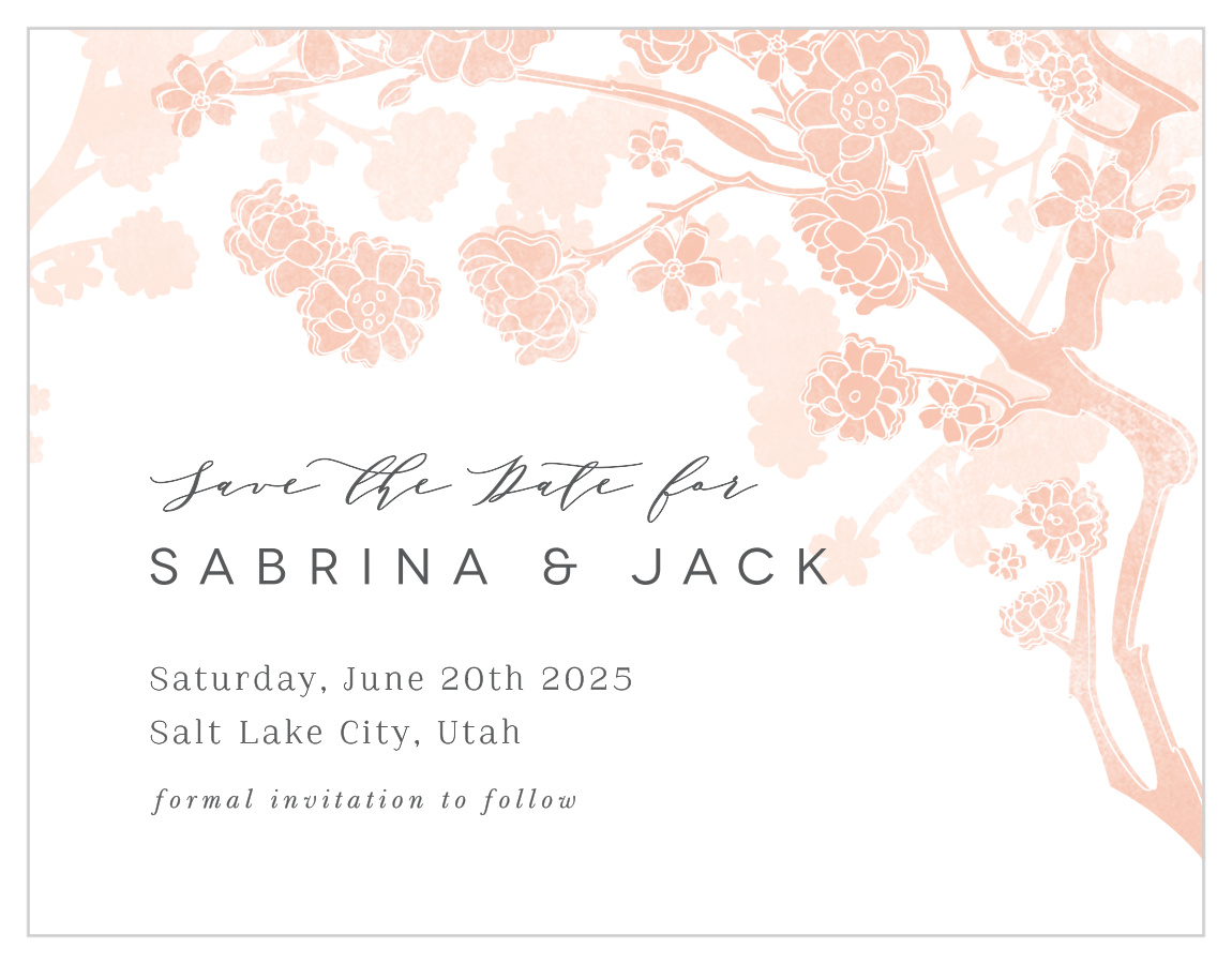 Tree Blossoms Save the Date Cards